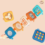 Cube d'activité Montessori – busy board pliable pour bébé