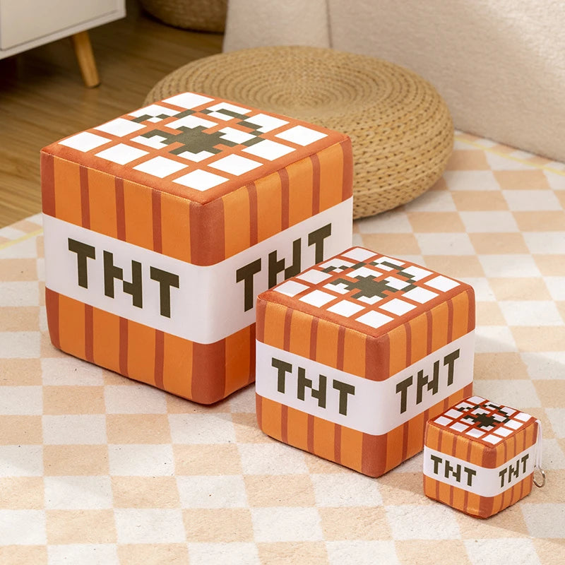 Peluche TNT Minecraft – porte-clés cube doux