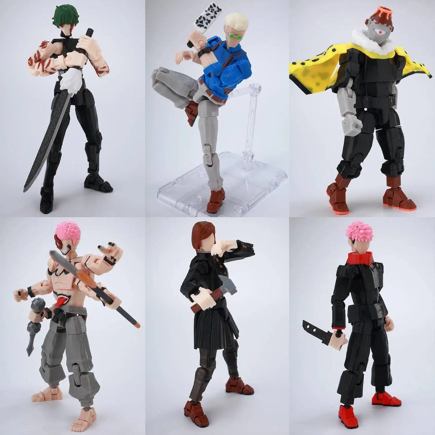 Figurines articulées Jujutsu Kaisen Titan13 (14 cm) – Gojo, Sukuna, Megumi et plus