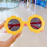Lunettes de soleil à fleurs en acrylique pour enfants