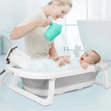 Baignoire pliable pour bébé avec thermomètre intégré et tapis de bain – 0 à 36 mois