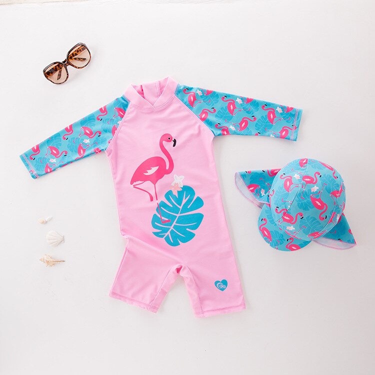 Baby Anti-UV Swimsuit for Boys and Girls with Animal Print