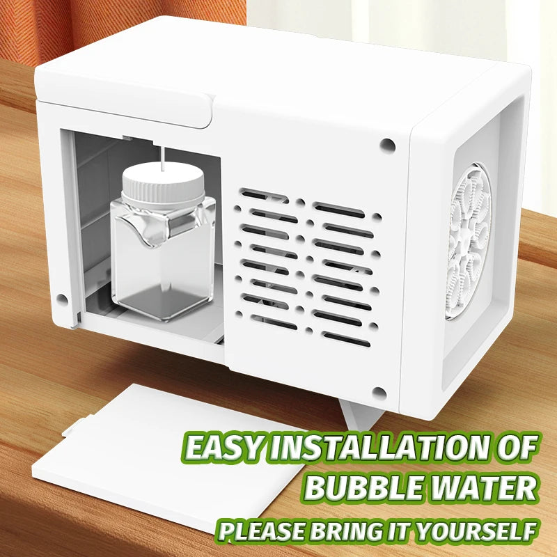 BuBulle - Portable Electric Bubble Machine for Kids - Fully Automatic Portable Outdoor Electric Toy, Outdoor Birthday Toy, Battery and Bubble Water Not Included, 10 holes