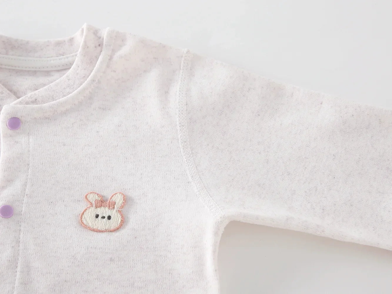 Body bébé en coton – couleur unie, manches longues