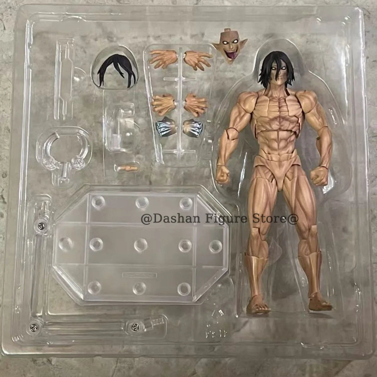 Figurine articulée L'Attaque des Titans Revoltech – Titan Blindé & Titan Originel (16-17 cm)