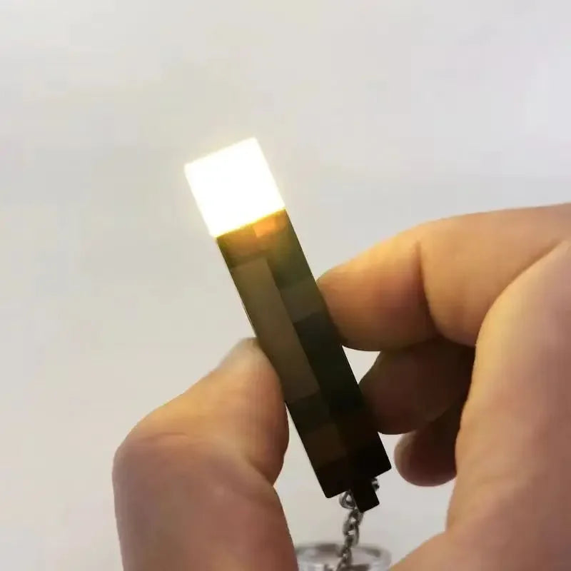 Porte-clés Minecraft – torche lumineuse LED