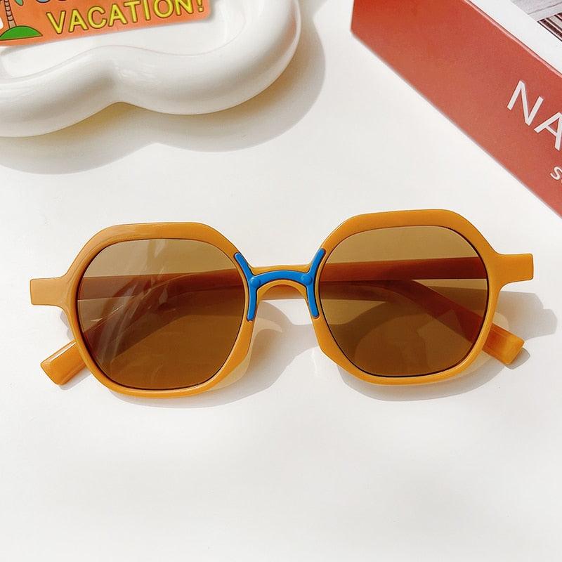Frosted Vintage Rectangular Sunglasses for Kids