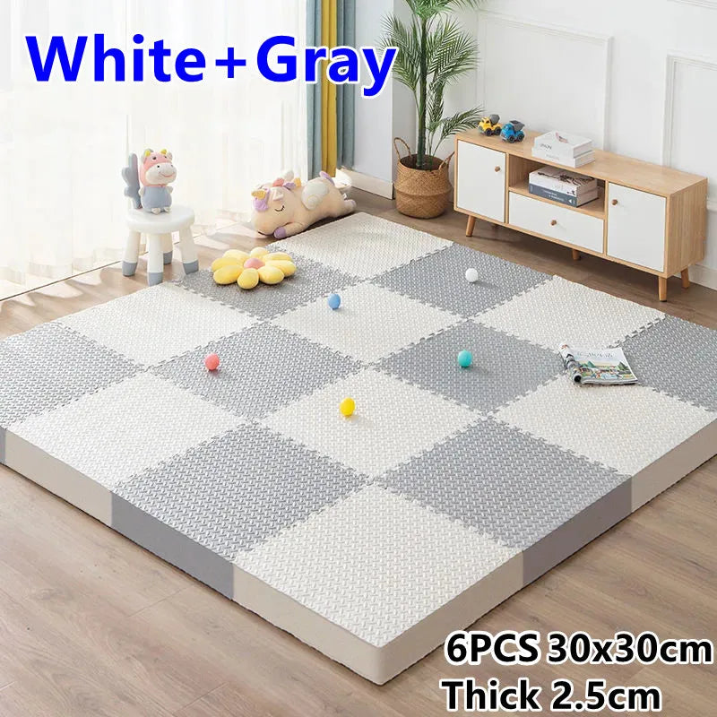 Tatame Gym pour bébés Tapis de jeu Tapis d'activités pour bébé Tapis de jeu 6 pièces Tapis de salle de jeu Tapis de jeu Tapis de bruit de sol Tapis de puzzle