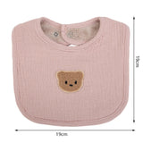 Bavoir Bébé Double Face Gaze de Coton & Éponge