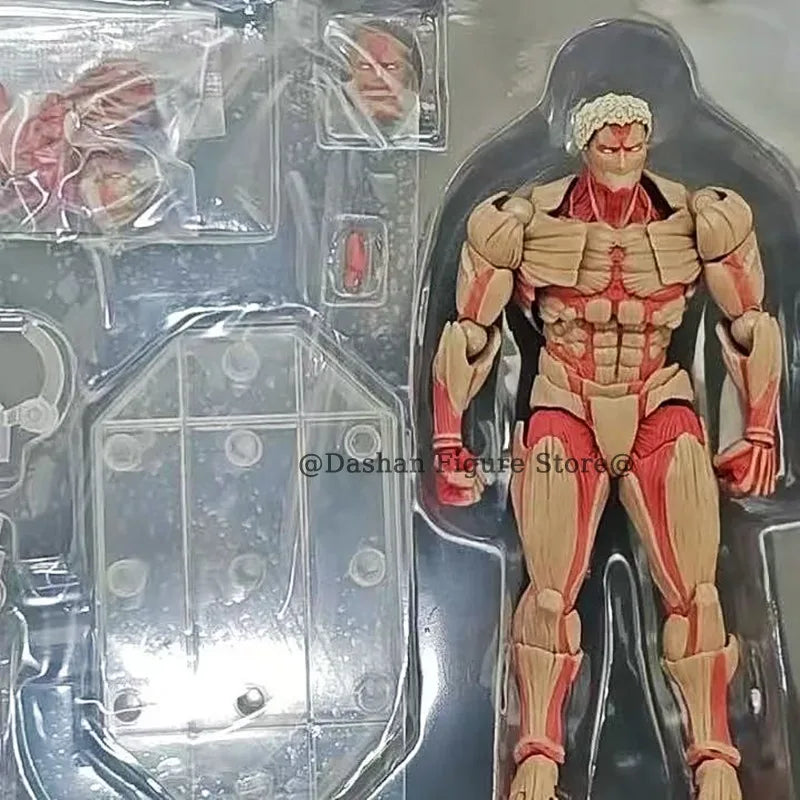 Figurine articulée L'Attaque des Titans Revoltech – Titan Blindé & Titan Originel (16-17 cm)