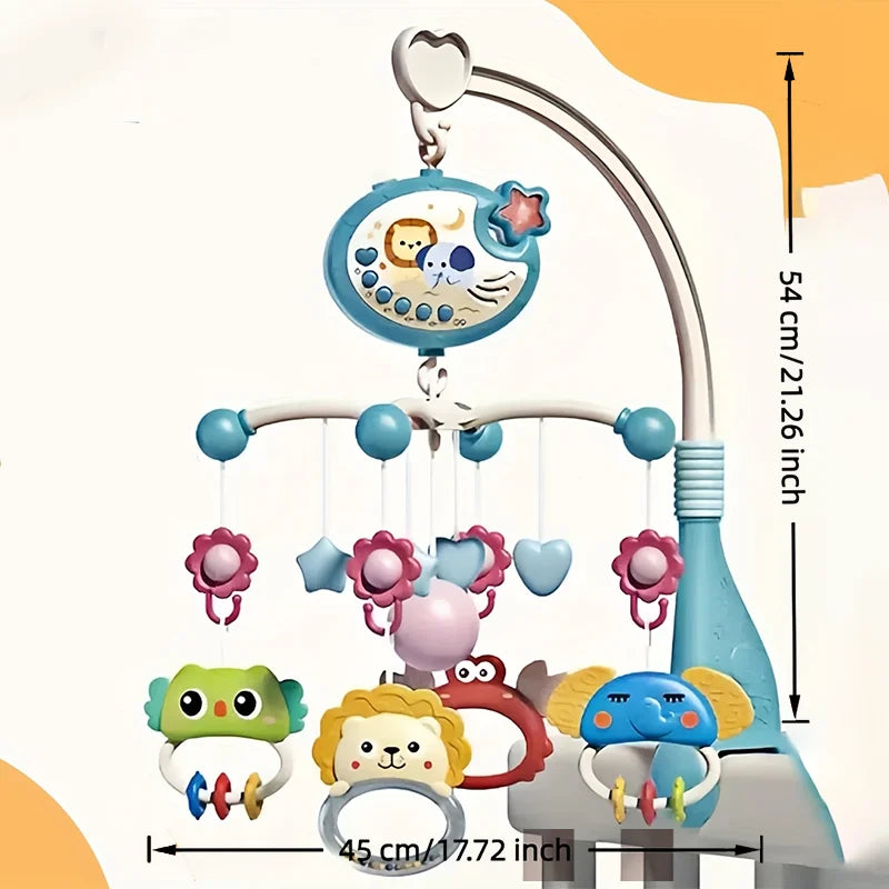 360 °   Musical bébé berceau Mobile rotatif veilleuse lit cloche jouet quatre vitesses timage suspendu infantile nouveau-né hochet chevet cadeau