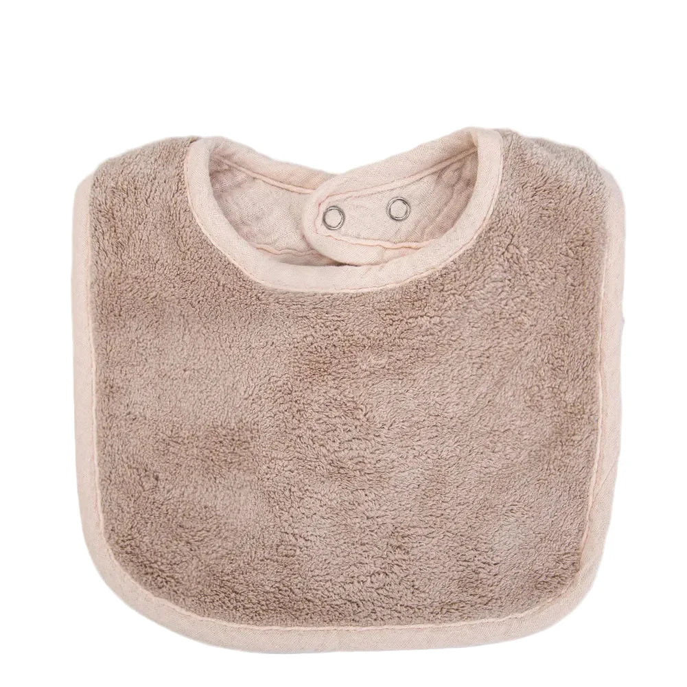 Bavoir Bébé Double Face Gaze de Coton & Éponge