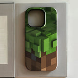 Coque iPhone Creeper – monstre pixel vert Minecraft