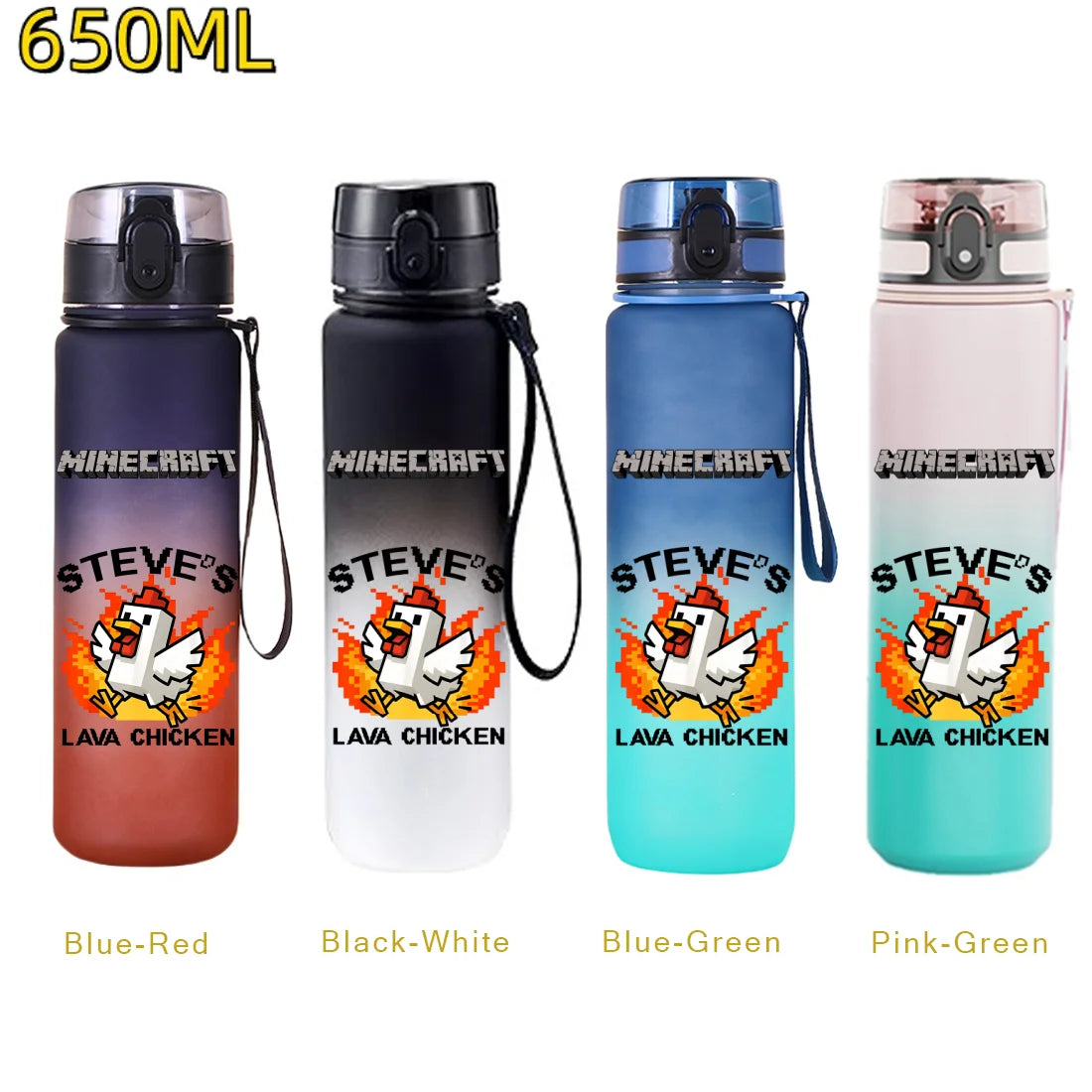 Gourde de sport Minecraft 650 ml – anti-fuite