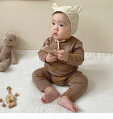 Pyjama bébé en coton – imprimé ours, protège-ventre