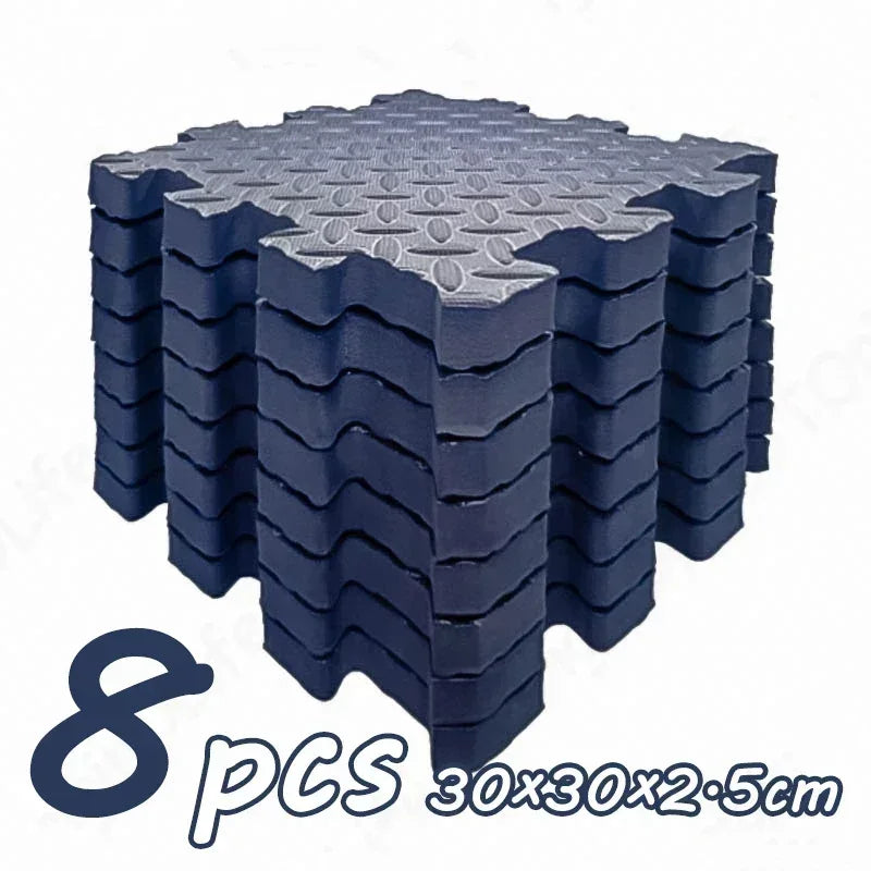 Tapis de jeu antidérapant pour bébé rampant, 8 pièces/2.5cm d'épaisseur, tapis de gymnastique insonorisé pour chambre d'enfant et tapis de Puzzle écologique