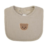 Bavoir Bébé Double Face Gaze de Coton & Éponge