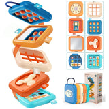 Cube d'activité Montessori – busy board pliable pour bébé