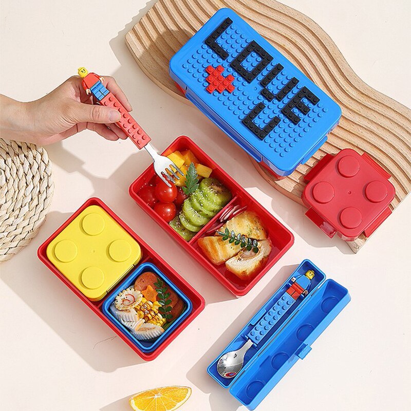 Contenitore per merenda/pranzo con posate - Funnykids™