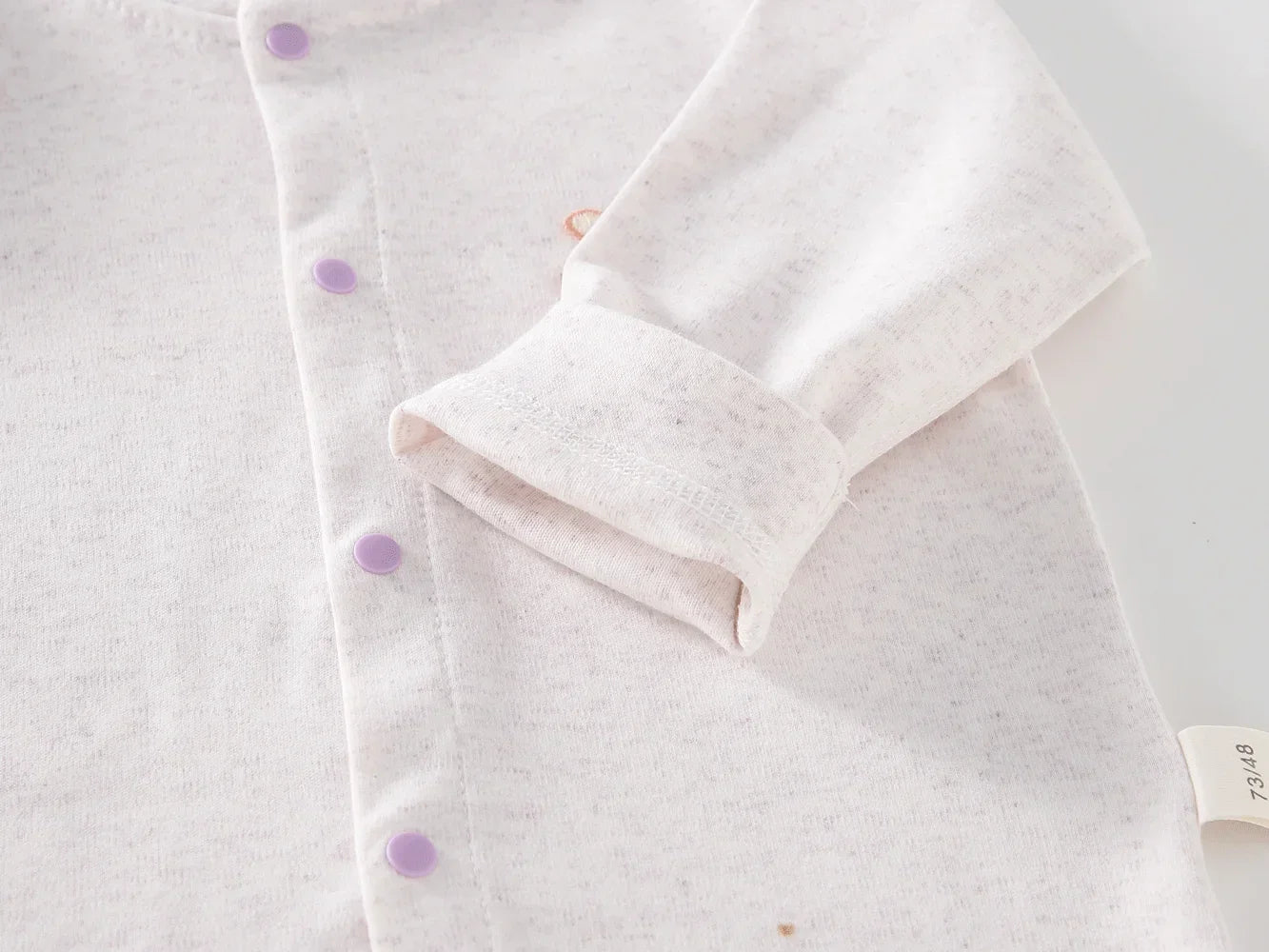 Body bébé en coton – couleur unie, manches longues