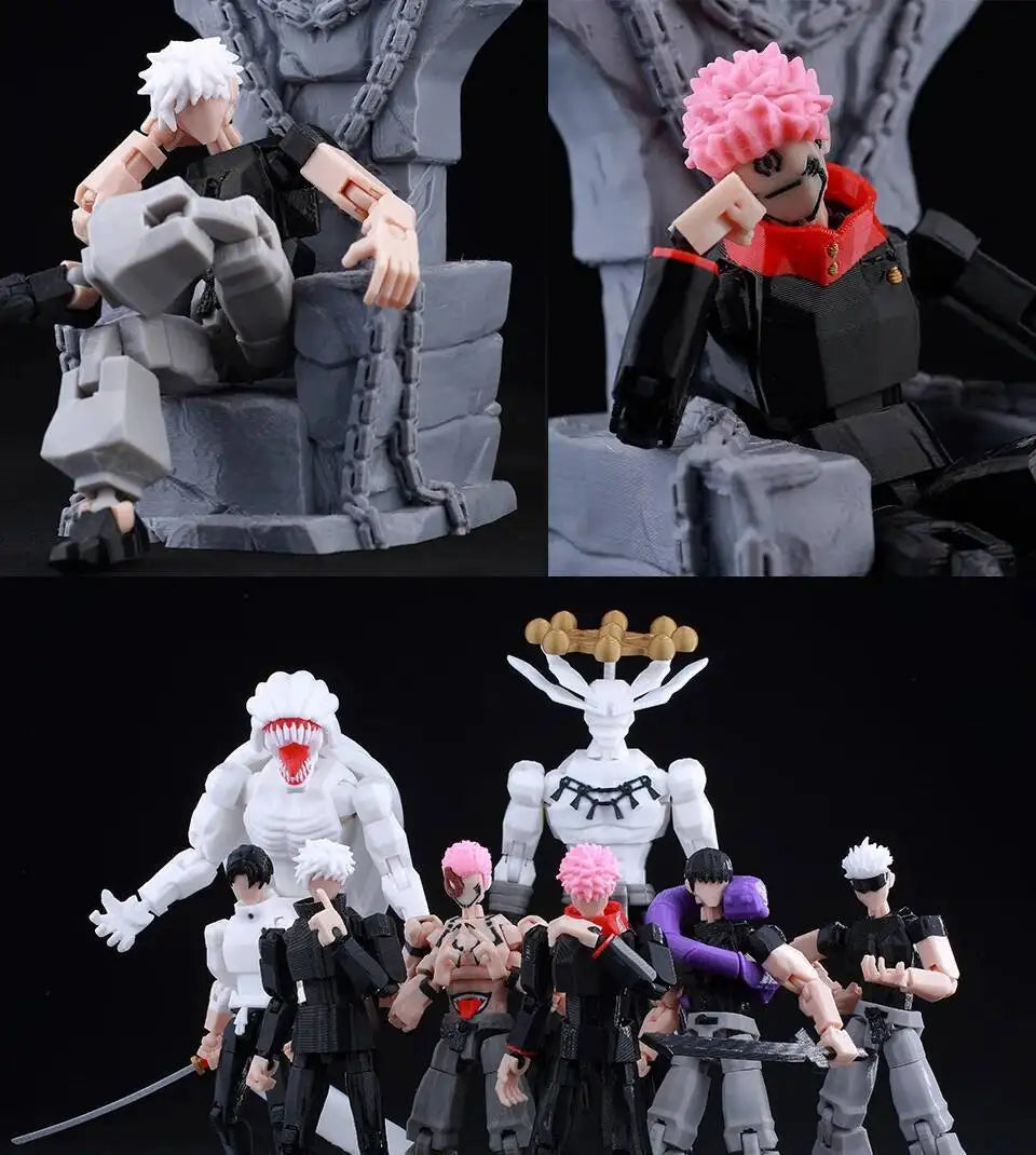 Figurines articulées Jujutsu Kaisen Titan13 (14 cm) – Gojo, Sukuna, Megumi et plus