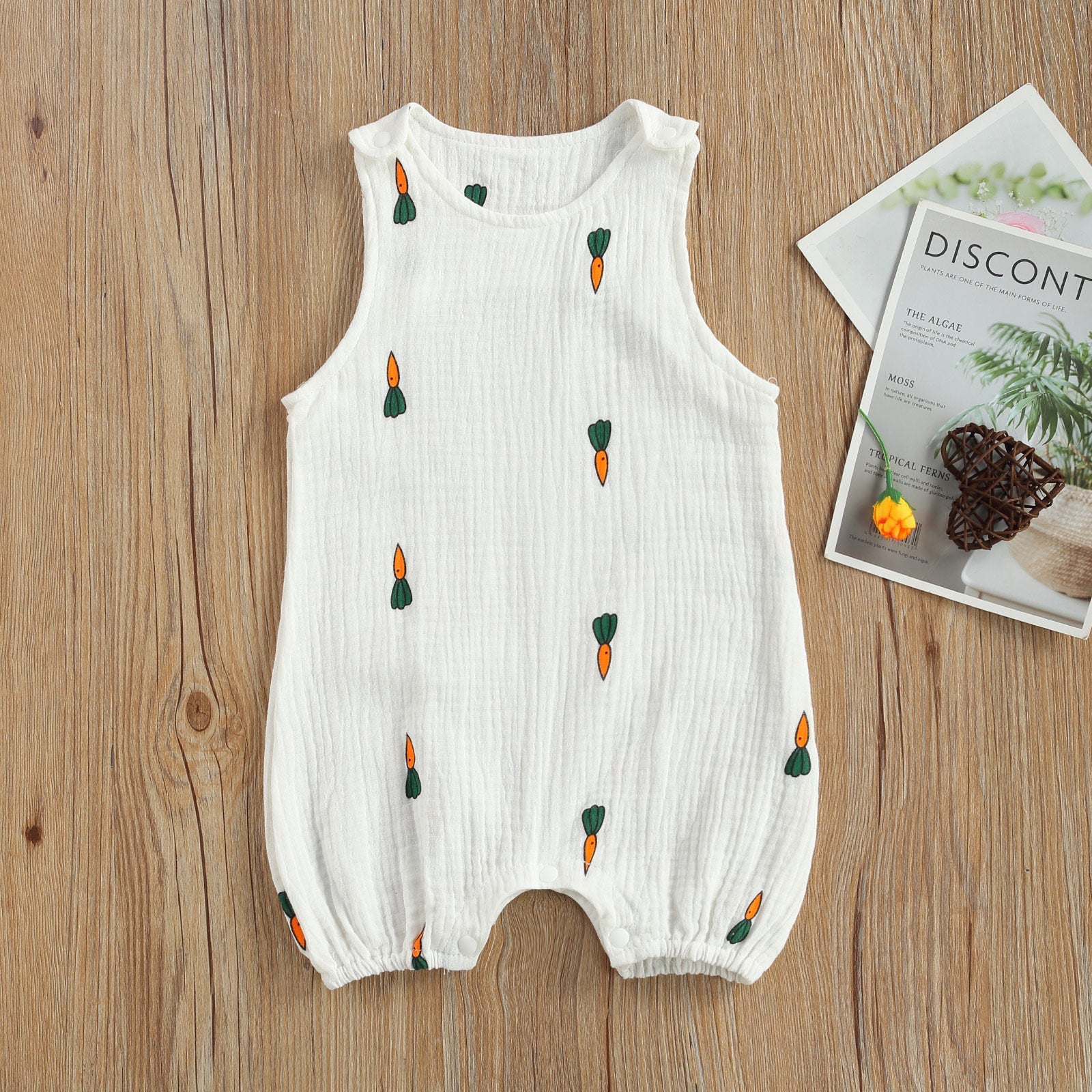 Pagliaccetto Neonato Senza Maniche con Fantasie Adorabili