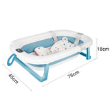 Baignoire pliable pour bébé avec thermomètre intégré et tapis de bain – 0 à 36 mois