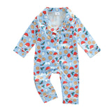 Pyjama bébé sans pieds – imprimé bonnet de Noël