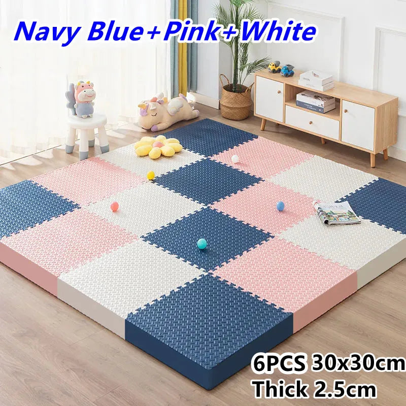 Tatame Gym pour bébés Tapis de jeu Tapis d'activités pour bébé Tapis de jeu 6 pièces Tapis de salle de jeu Tapis de jeu Tapis de bruit de sol Tapis de puzzle