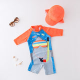 Baby Anti-UV Swimsuit for Boys and Girls with Animal Print