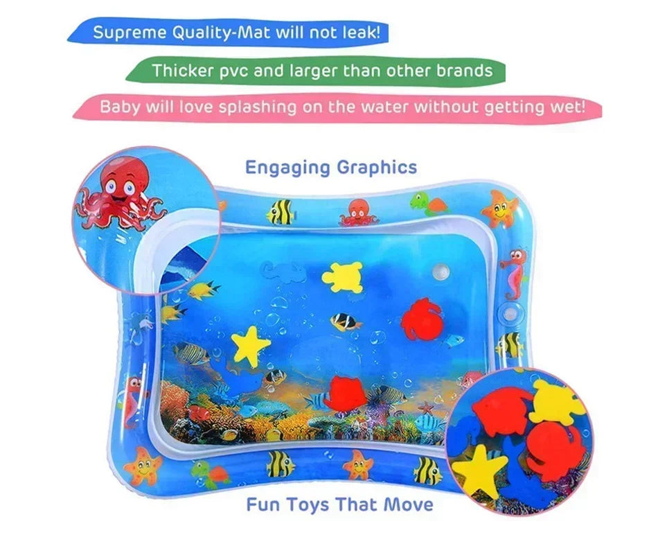Tapis d'eau gonflable pour bébé – éveil sur le ventre