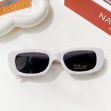 Frosted Vintage Rectangular Sunglasses for Kids