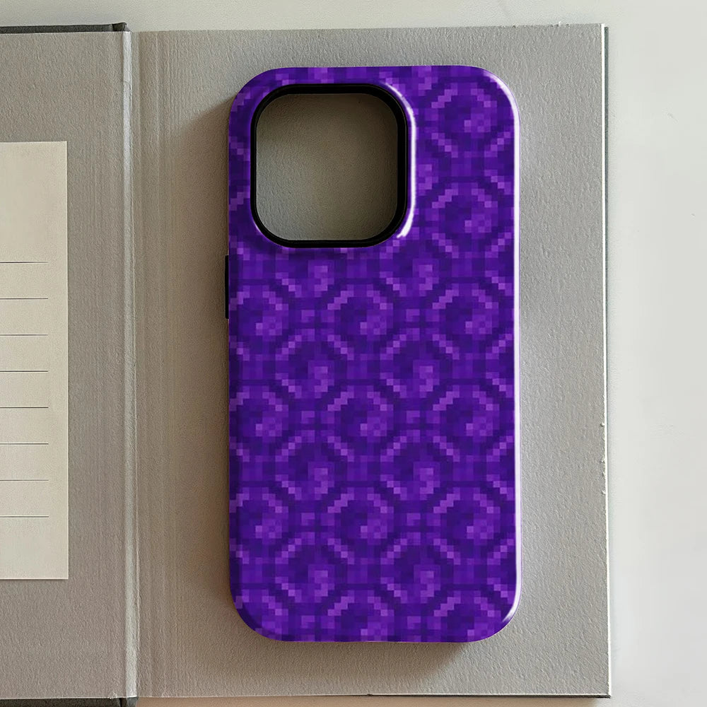 Coque iPhone Creeper – monstre pixel vert Minecraft