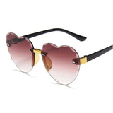 Rimless Heart Sunglasses for Kids