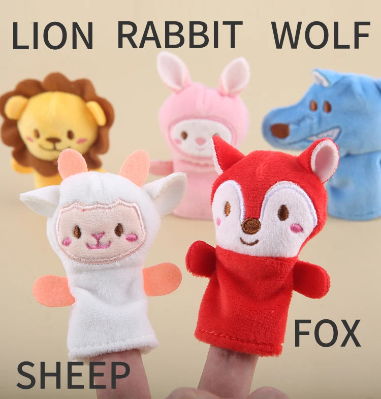 Histoire de la maternelle aides pédagogiques enfants éducation poupées animaux en peluche enfants jouets bébé marionnettes à doigt poupée bébé marionnette à main jouets