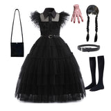 Set di Costumi di Halloween Mercoledì per Ragazze