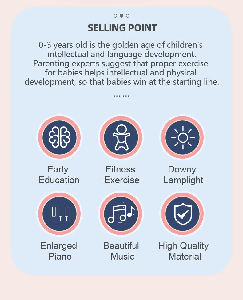 Support de Fitness pour bébé, jeu de musique, jouets d'activité de gymnastique, couverture rampante pour Piano pour nouveau-né, tapis de jeu à pédales, éducation précoce, cadeaux de 0 à 36 mois