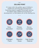 Support de Fitness pour bébé, jeu de musique, jouets d'activité de gymnastique, couverture rampante pour Piano pour nouveau-né, tapis de jeu à pédales, éducation précoce, cadeaux de 0 à 36 mois