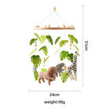 Hochet Mobile pour berceau de bébé de 0 à 12 mois, jouet en feutre de dessin animé, cloche de lit d'animal de forêt, support en bois suspendu, jouet Mobile pour nouveau-né