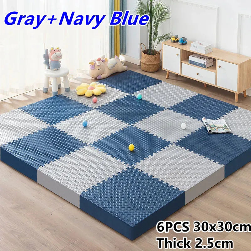 Tatame Gym pour bébés Tapis de jeu Tapis d'activités pour bébé Tapis de jeu 6 pièces Tapis de salle de jeu Tapis de jeu Tapis de bruit de sol Tapis de puzzle