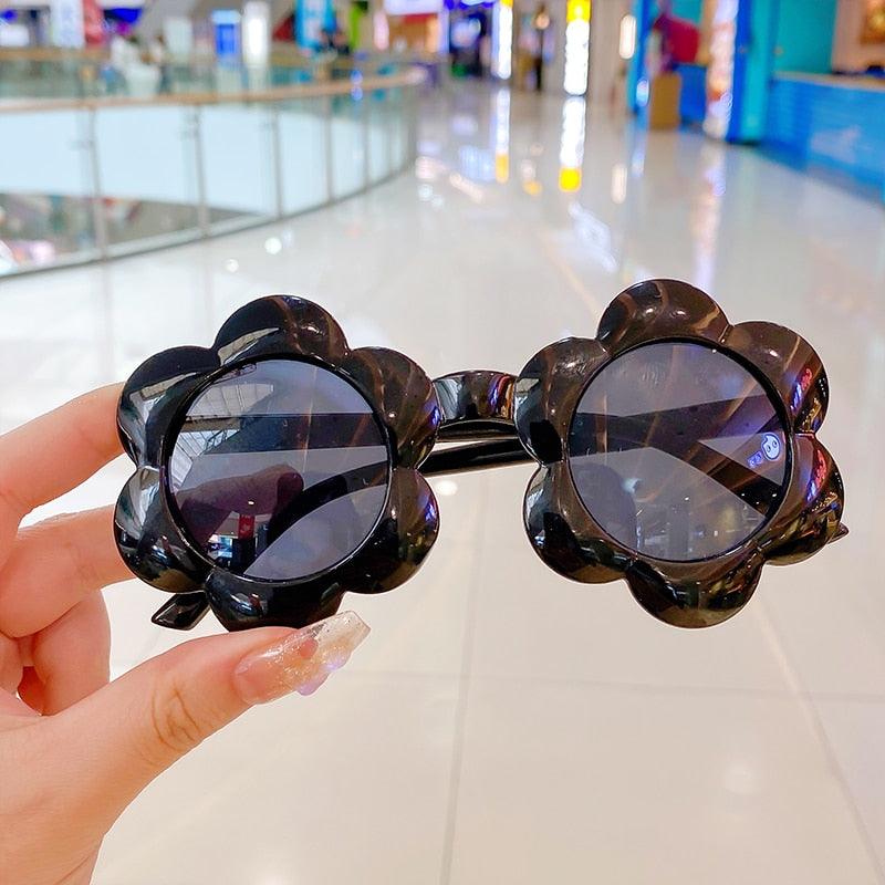 Lunettes de soleil à fleurs en acrylique pour enfants