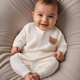 Body bébé en coton – couleur unie, manches longues