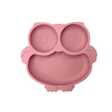 Assiette bébé ventouse avec compartiments - Hibou