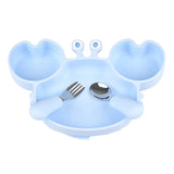 Assiette Ventouse avec Compartiments et Couverts - P'tit Crabe
