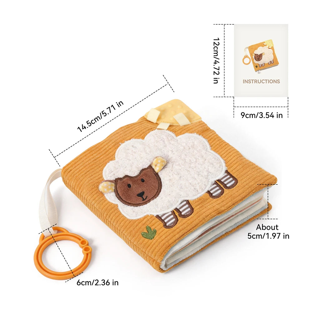 Jouet sensoriel doux pour bébé : livre en tissu, boîte à mouchoirs, couverture de sécurité, cube en peluche, sons froissés, miroir, développement de la motricité fine – 9 styles de jouets