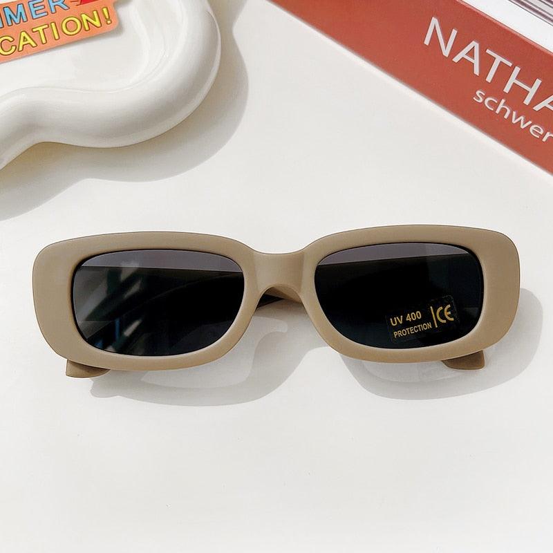 Frosted Vintage Rectangular Sunglasses for Kids