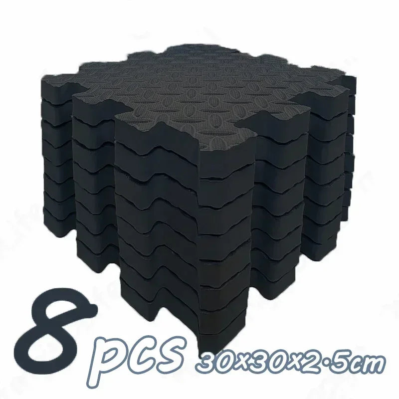 Tapis de jeu antidérapant pour bébé rampant, 8 pièces/2.5cm d'épaisseur, tapis de gymnastique insonorisé pour chambre d'enfant et tapis de Puzzle écologique