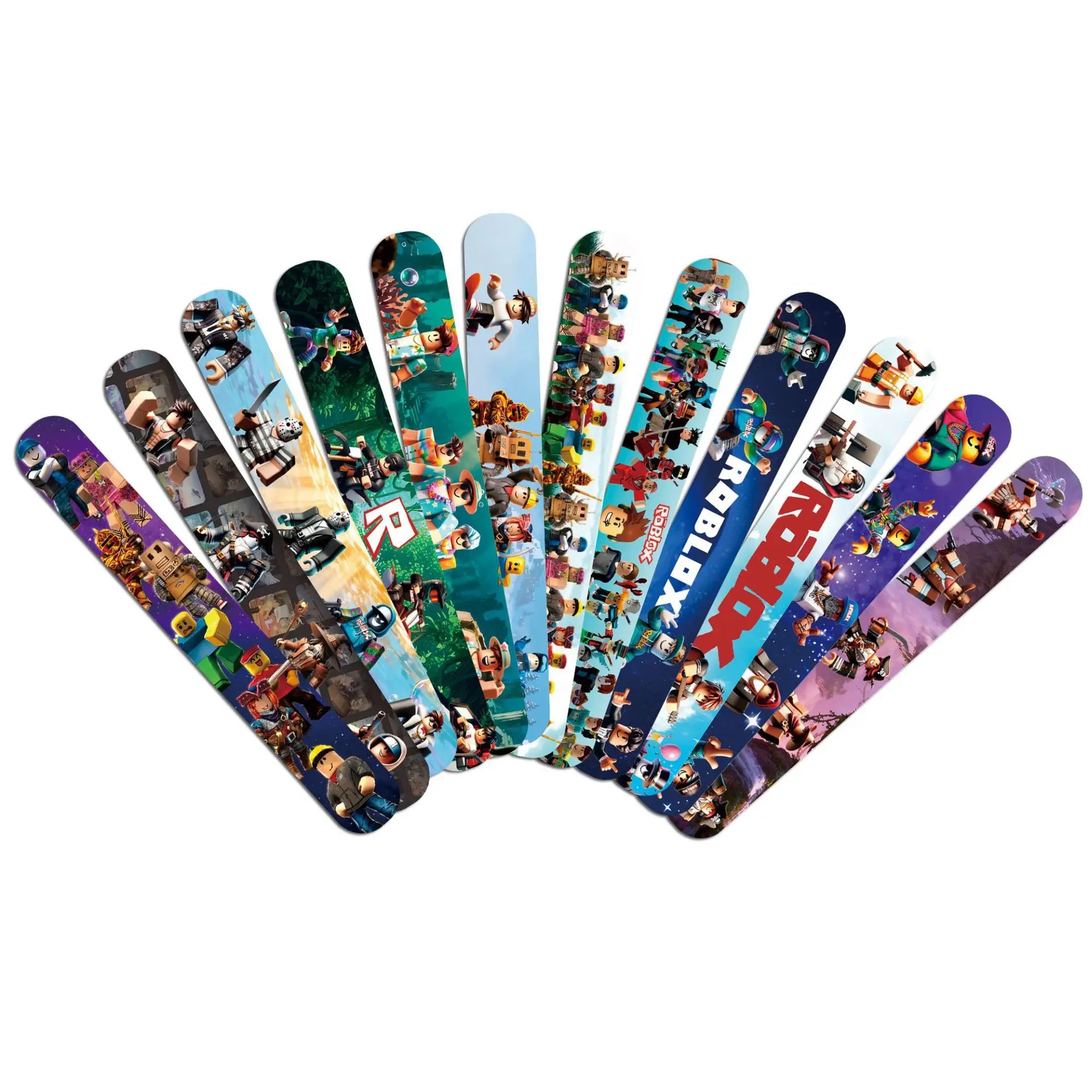 Lot de 12 bracelets Roblox auto-enroulants (slap)
