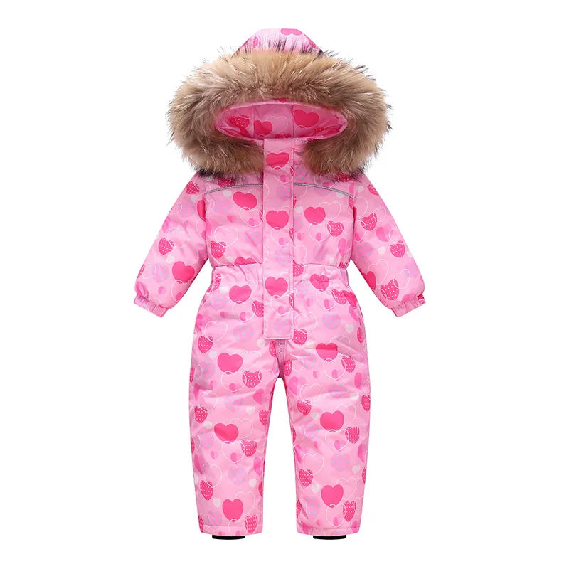 Combinaison de Ski Enfant avec Capuche Fourrure - Louba