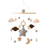 Berceau de bébé lit Mobile cloche hochet jouets en bois Crochet étoiles pendentif lit cloche jouets nouveau-né confort berceau support suspendus jouets cadeaux